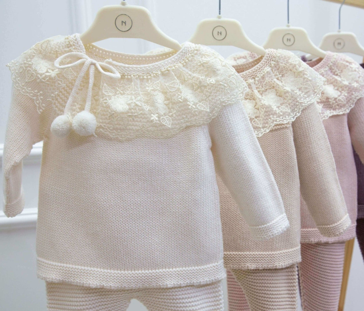 2-teiliges Strickset mit Spitze - FRESITA