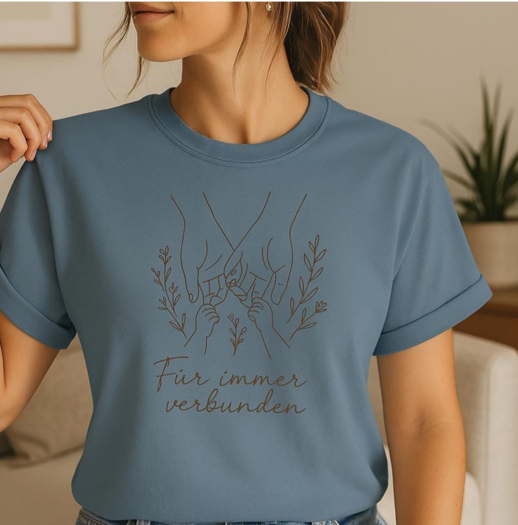 Personalisiertes Damenshirt „Für immer verbunden“ – Stylisch & Persönlich