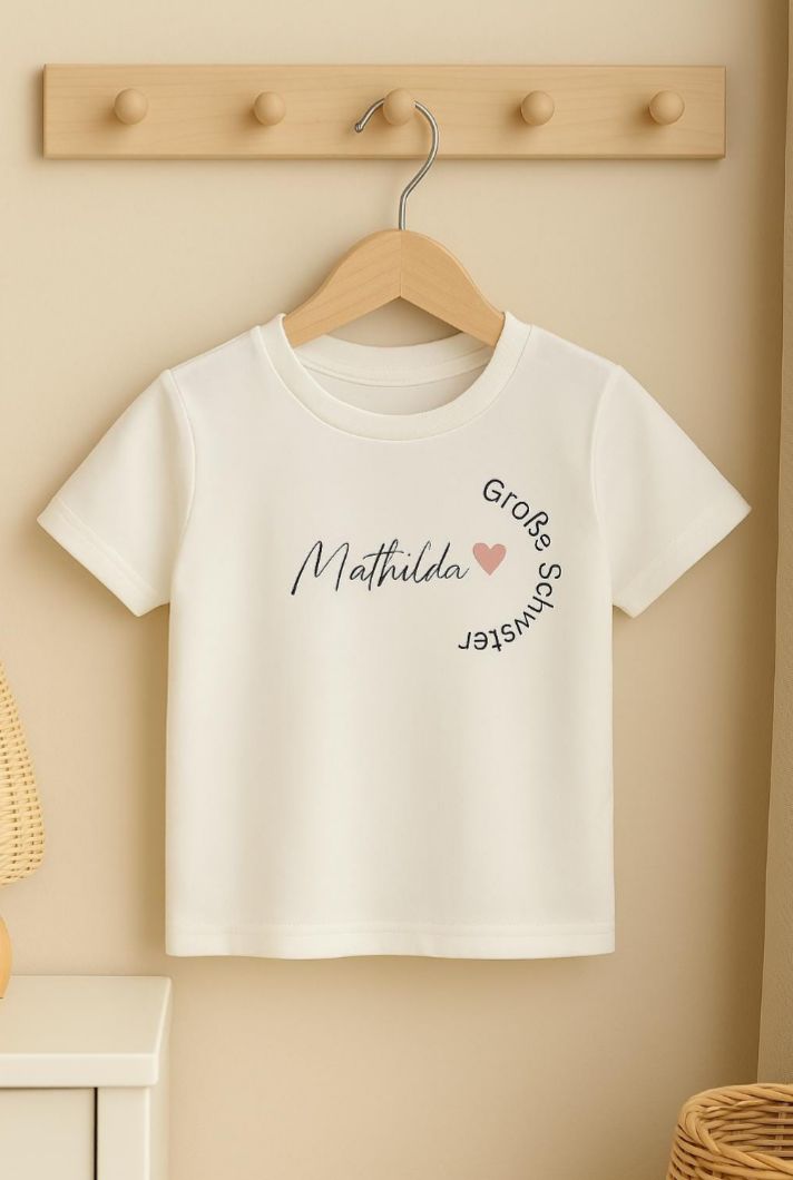 Personalisiertes Geschwister-Set „Große Schwester & Kleiner Bruder“