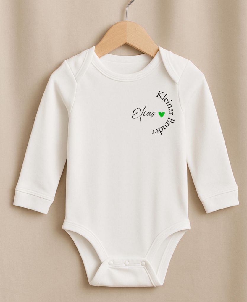 Personalisiertes Geschwister-Set „Große Schwester & Kleiner Bruder“ Langarm