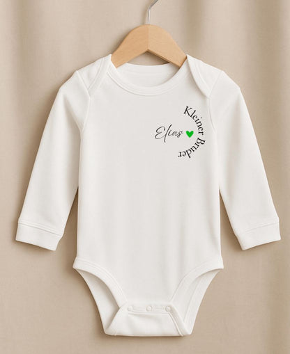 Personalisiertes Geschwister-Set „Große Schwester & Kleiner Bruder“ Langarm